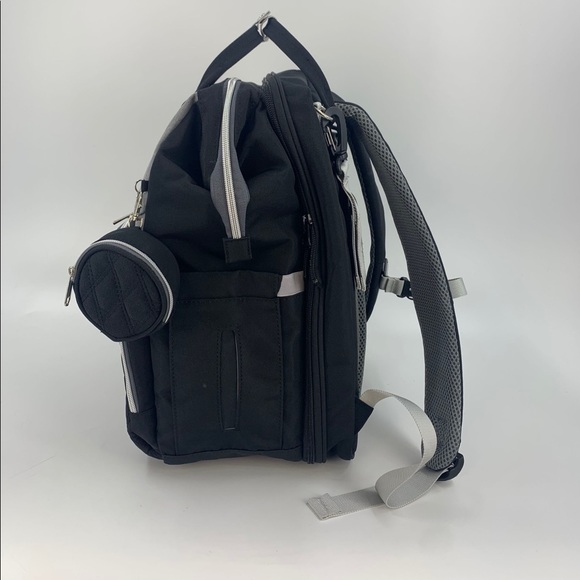 Diaper Bag Black Diaper bag Backpack with Changing Station/ built-in bassinet. - Picture 14 of 16